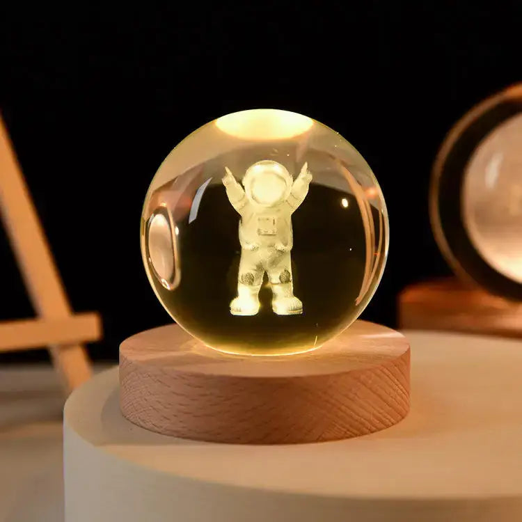 3D Art Crystal Ball Night Lamp